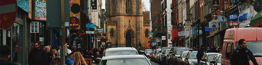 Liverpool bombed out church banner